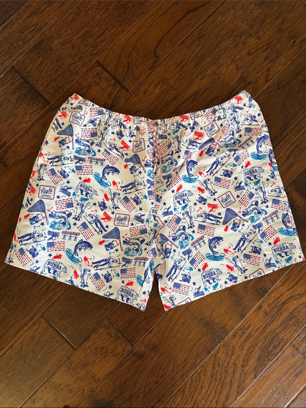 Men’s Retro Americana Print Shorts- sz XXL NWT